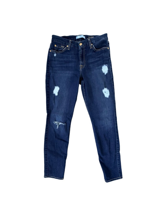 7 For All Mankind Denim - 7 For All Mankind b(air) Ankle Skinny Distressed Jeans Size 28
